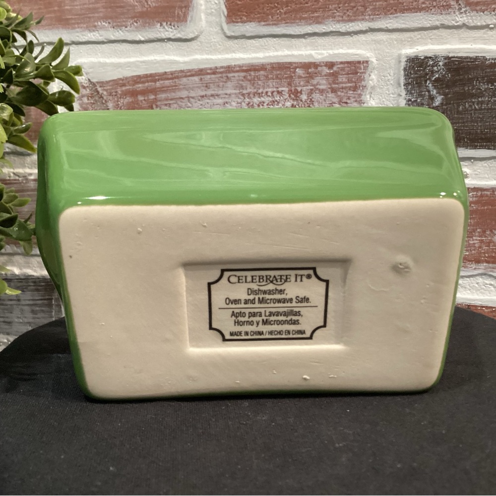 🟢 Vintage Ceramic Celebrate It brand Sugar Packets Holder, Kitchen Serve Ware - Picture 6 of 8